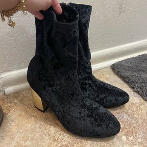 New York & Company Heeled Black Boots | Size 10